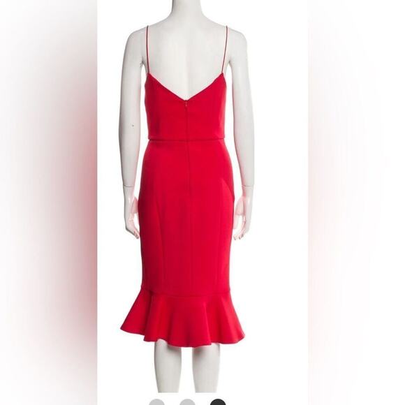 NICHOLAS BANDAGE NWT FLIP HEM BRA RED DRESS SIZE 2 - Picture 7 of 12